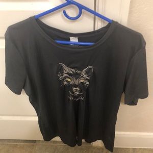 Grey Short with Wolf design on it